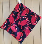 Microwave Potato Pouch / Bag - Red Crab Design - Locally Sewn