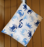 Microwave Potato Pouch / Bag - Blue Crab Design - Locally Sewn