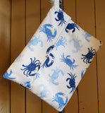 Microwave Potato Pouch / Bag - Blue Crab Design - Locally Sewn