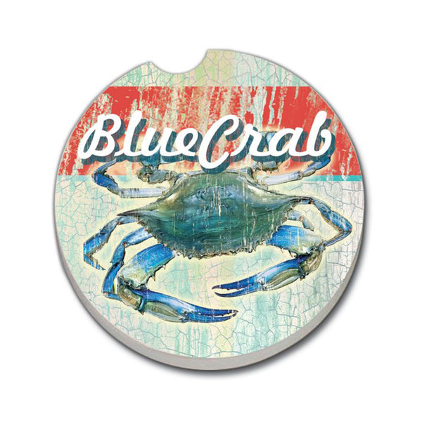 blue crab absorbent stone car coaster