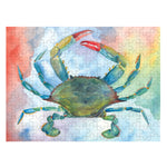 Pastel Watercolor Blue Crab 500 piece puzzle