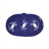 Crab pincher potholder blue crab design navy blue cotton