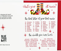 What's your Maryland elf name Christmas card with envelope