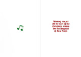 Jingle shell rock Christmas card with envelope inside sentiment