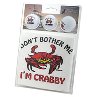 don't bother me i'm crabby golf balls and towel set