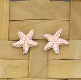 Starfish post earrings - surgical steel and copper plated