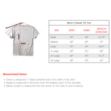 Old Bay Seasoning & Crab Still Life Design T-Shirt Size Chart
