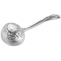 Pewter crab coffee scoop holds 2 tablespoons and includes a gift box