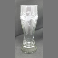 Crab design pilsner glass with weighted foot and hourglass shape