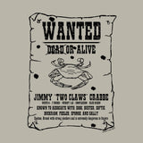 Wanted Poster Old West Crab mens pocket short sleeve t-shirt in sandstone tan
